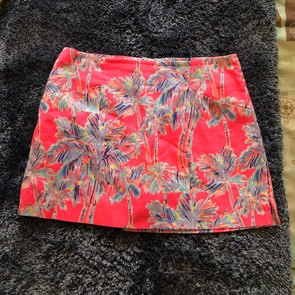 Lilly Pulitzer Tropical Print Pink Skirt